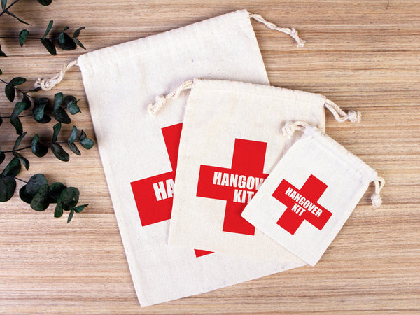 Hangover Kit Bags -  Party Recovery Kit Bags - Survival kit pouch  3 Different size Hangover bag Models - Bachelorette Party