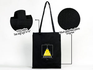Halloween Tote Bags – Custom Personalized Black Cotton Trick or Treat Bag