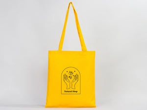 Personalized Yellow Gabardine Tote Bag – 14"x16" Custom Logo Print