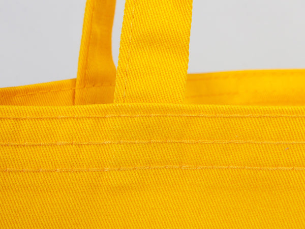 Personalized Yellow Gabardine Tote Bag – 14"x16" Custom Logo Print