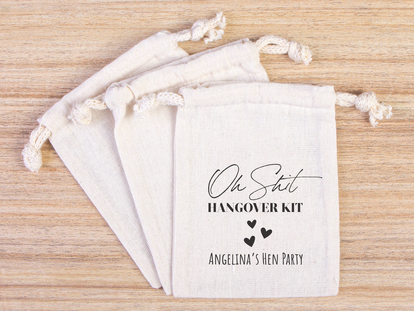 Oh Shit Kit hangover kit bags With Your name, Bachelorette Party, Survival Kits, Hangover Kits, Organic Pouches, Custom Bags