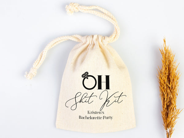 Oh Shit Kit hangover Bag, Recovet kit Bags, Custom  With Your name or Design,  Bachelorette Party, Survival Kits, Hangover Kits, Organi