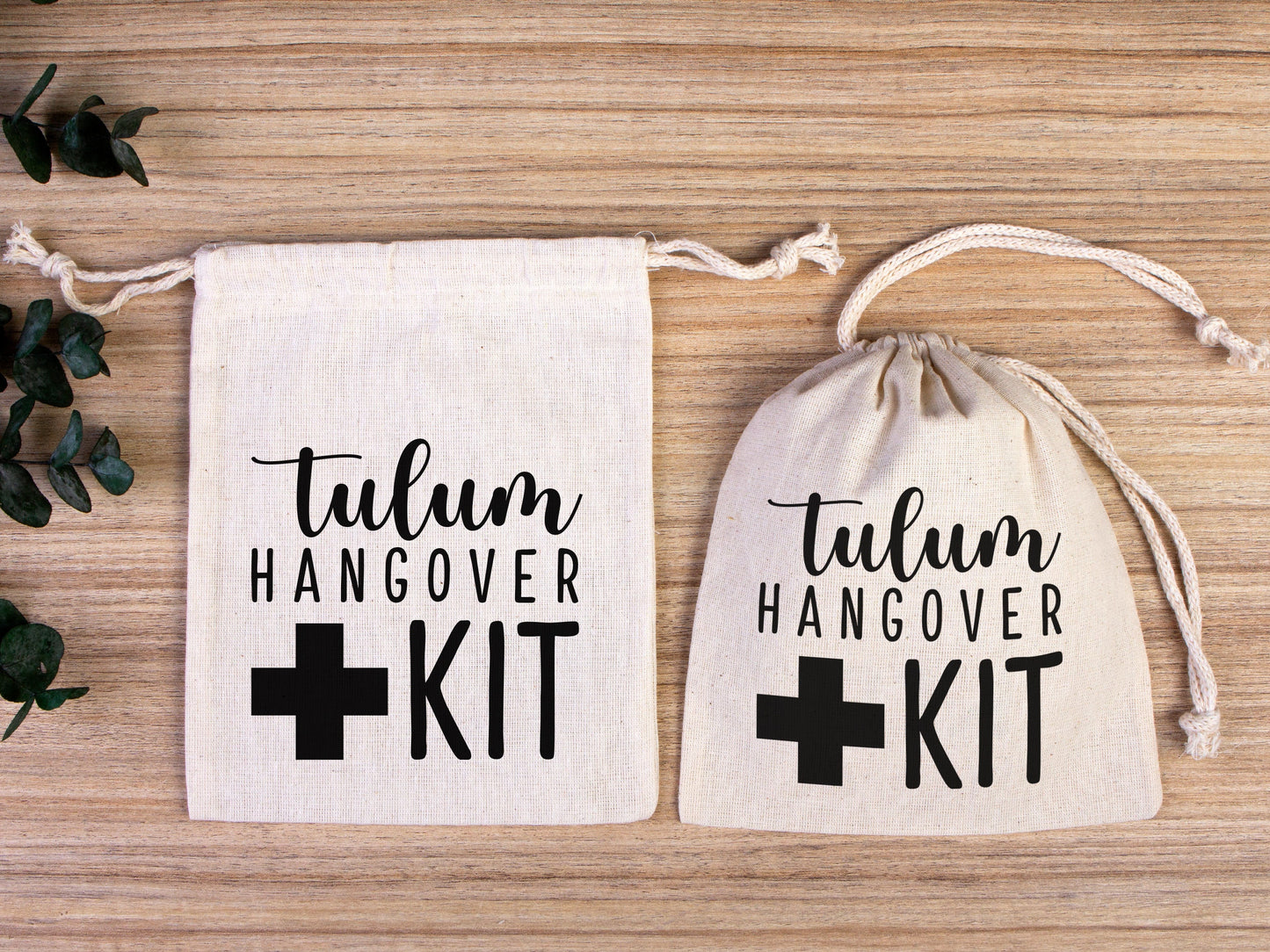 Tulum Hangover Kit Bags, Survival Kit Bags Wedding Recovery Kit Party Bachelorette Birthday Party, Organic Cotton Drawstring Pouchs Bag