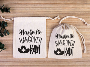 Birthday Party Bags, Custom Hangover Bags  - Custom Name Print, Organic Cotton Drawstring Pouchs Bag