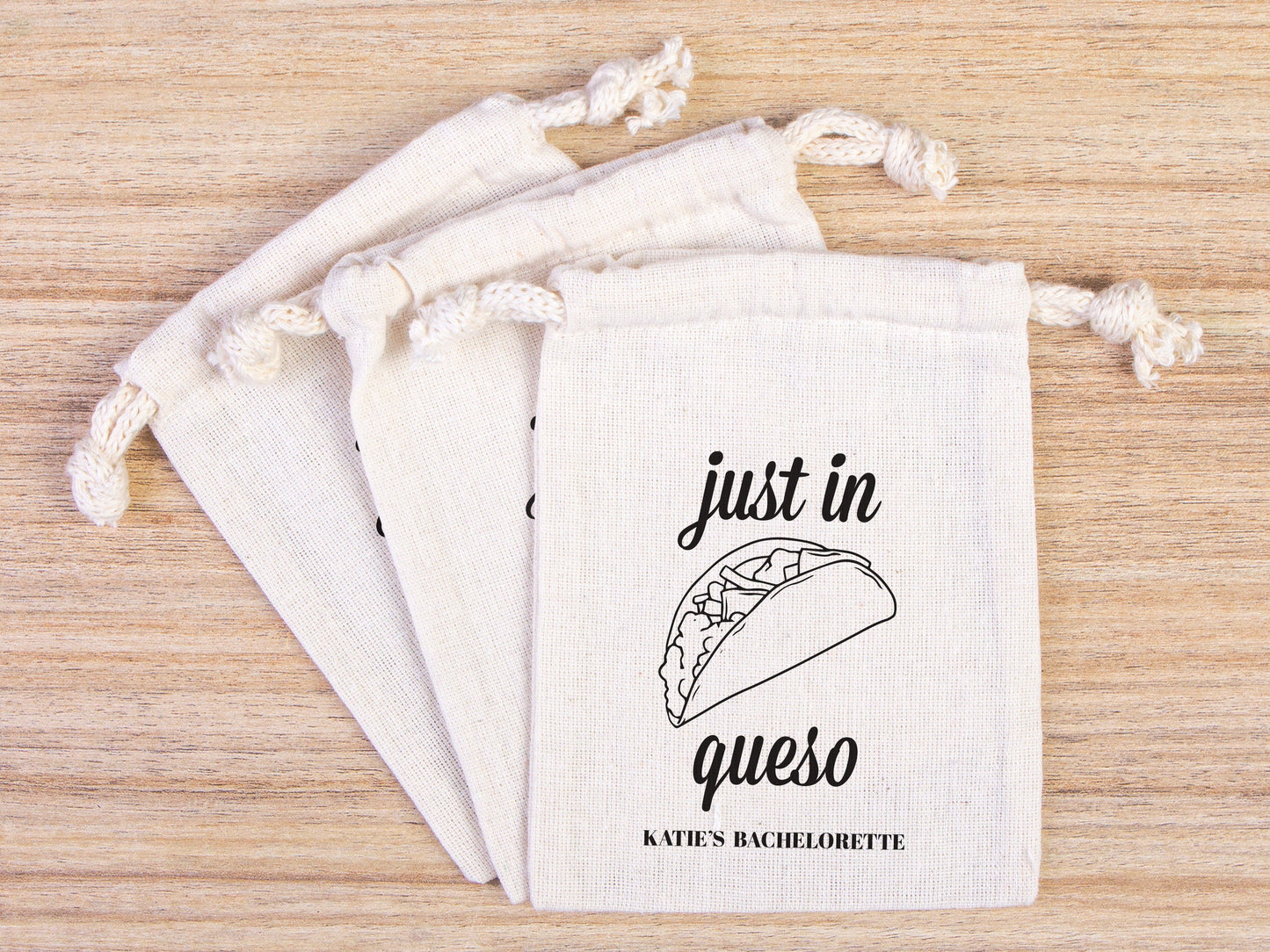 Just in queso bags Hangover kit Bags, Party Bags, Survival, Recovery Kit Party Custom Name Print, Organic Cotton Drawstring Pouchs Bag