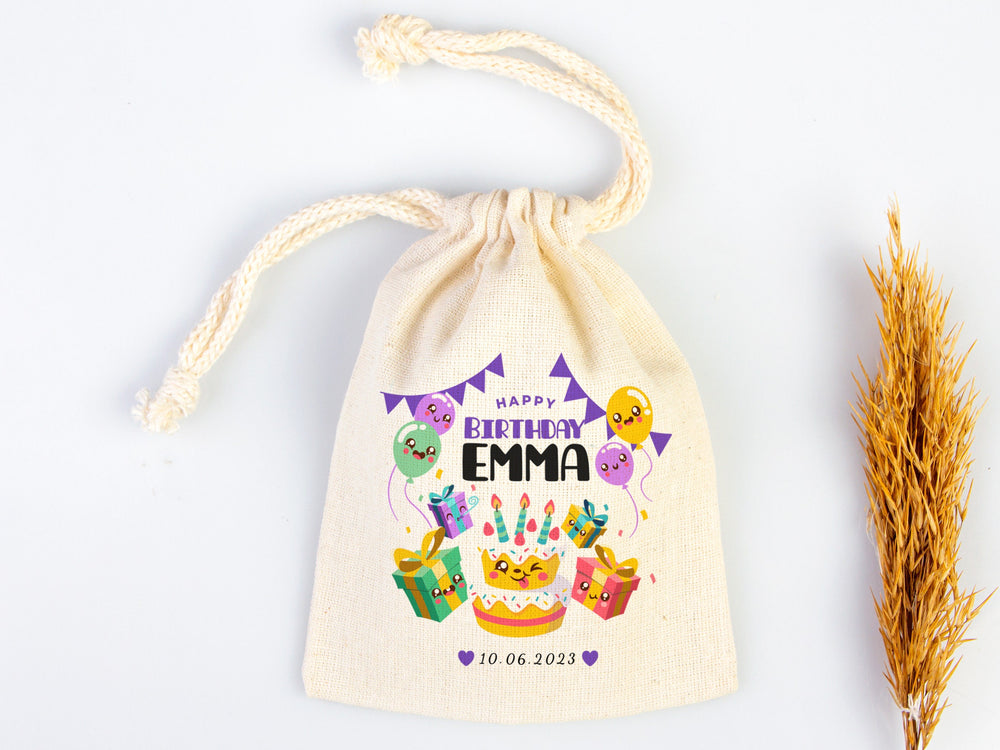 Happy Birthday Custom Name Bags,  Custom Party Bags for first birthday, Personalized Bags - Custom Goodie Bags