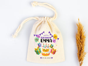 Happy Birthday Custom Name Bags,  Custom Party Bags for first birthday, Personalized Bags - Custom Goodie Bags
