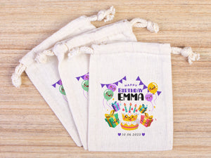Happy Birthday Custom Name Bags,  Custom Party Bags for first birthday, Personalized Bags - Custom Goodie Bags