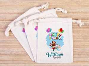 Happy Birthday Favour Bags,  Custom Party Bags for first birthday, Personalized Bags - Custom Goodie Bags - Happy Animals For Kids