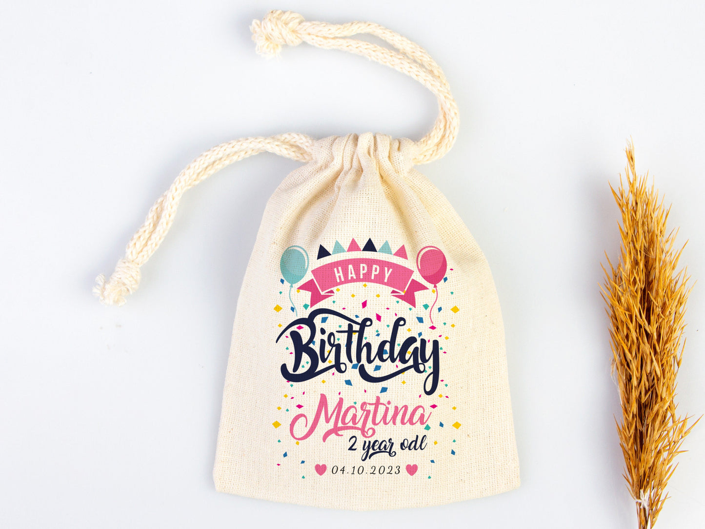 Happy Birthday Gİft Bags, Custom Party Bags for first birthday, Personalized Bags - Custom Goodie Bags - Happy Animals For Kids