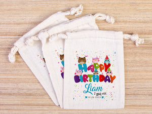 Custom Name, Happy Birthday Gİft Bags, Party Bags for first birthday, Personalized Bags - Custom Goodie Bags - Happy For Kids