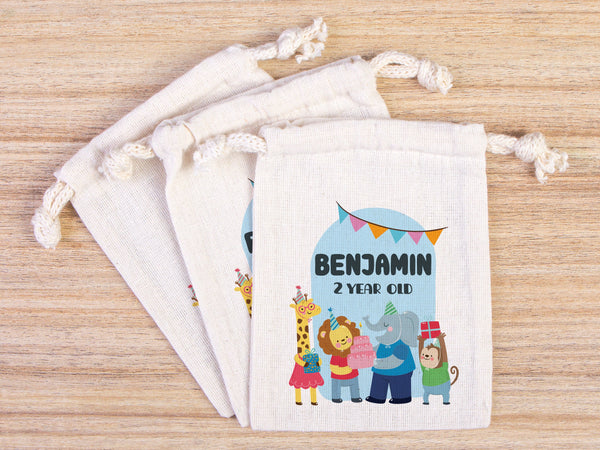 Happy Birthday Gİft Bags, Party Bags for first birthday, Personalized Bags - Custom Goodie Bags - Custom Name, Age, Date