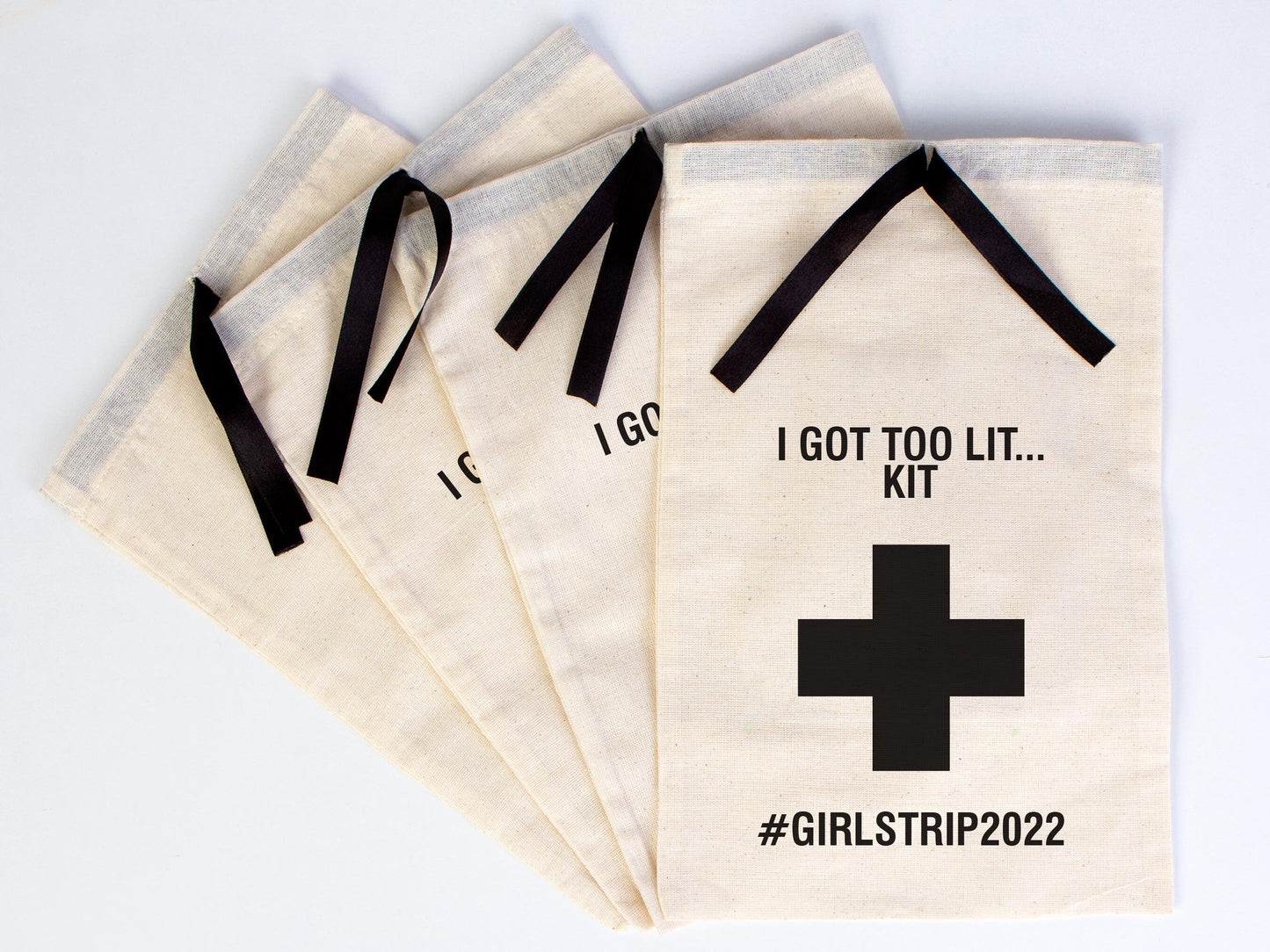 I Got To Lit Kit Bags,  Hangover Kit Bags, Custom Print Party Wedding Bags, Girls Party Bags, bachelorette or Birthday Celebration Party Bags