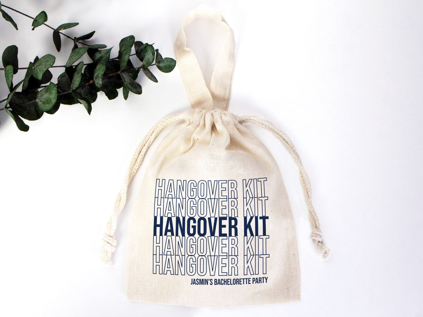 Bachelorette Party Tote Bag - 6"W x 8"H (15 cm x 20 cm) Party Recovery Kit Bags - Survival Kit Pouch - Custom Hangover Bags