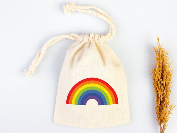 Rainbow Design Gİft Bag , Custom Party Bags for first birthday, Personalized Bags - Custom Goodie Bags - packing bags - jewellery bags