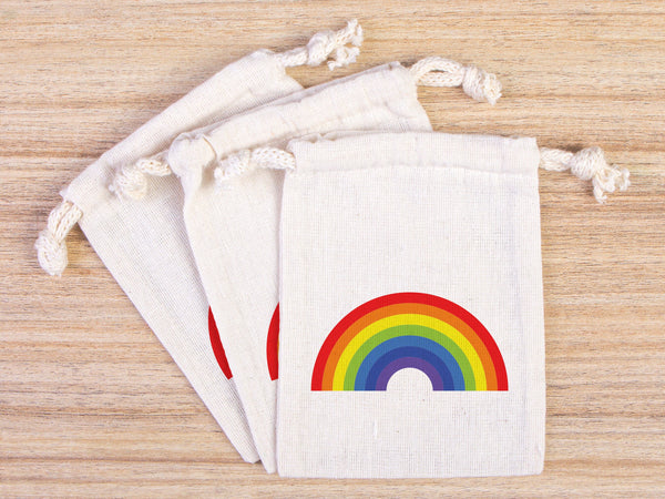 Rainbow Design Gİft Bag , Custom Party Bags for first birthday, Personalized Bags - Custom Goodie Bags - packing bags - jewellery bags