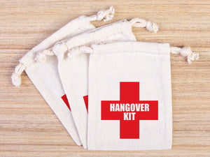 Hangover Kit Bags -  Party Recovery Kit Bags - Survival kit pouch  3 Different size Hangover bag Models - Bachelorette Party