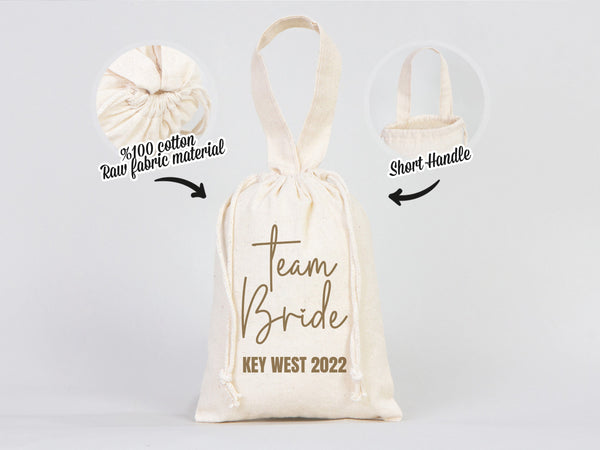 Team Bride Favor Bags 6"x8" – Custom Wedding Recovery & Survival Kit Pouches