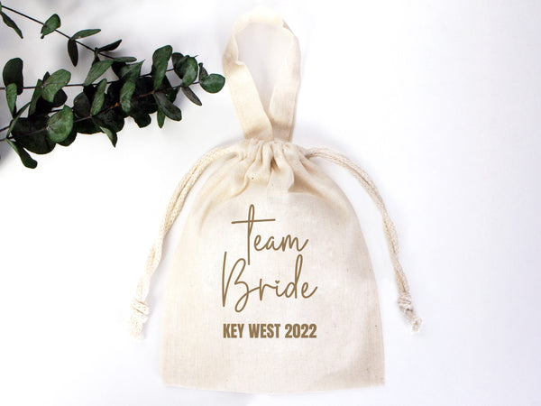 Team Bride Favor Bags 6"x8" – Custom Wedding Recovery & Survival Kit Pouches