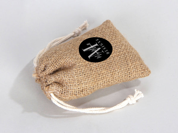 Jute drawstring Bag  4"W x 5"H (10 cm x 13 cm) - Custom Coffee Bag  - Packing Bag - Burlap Bags with Drawstring - 100% Natural Jute Bags - Stock Bag