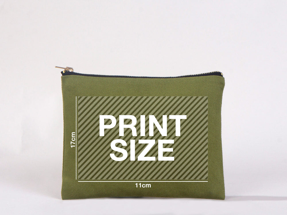 Custom Printed Colorful Makeup Bag - 6"W x 8"H (15 x 21 cm)  Cosmetic Clutch Bag, Bridesmaid Cosmetic Bag, Makeup Bag