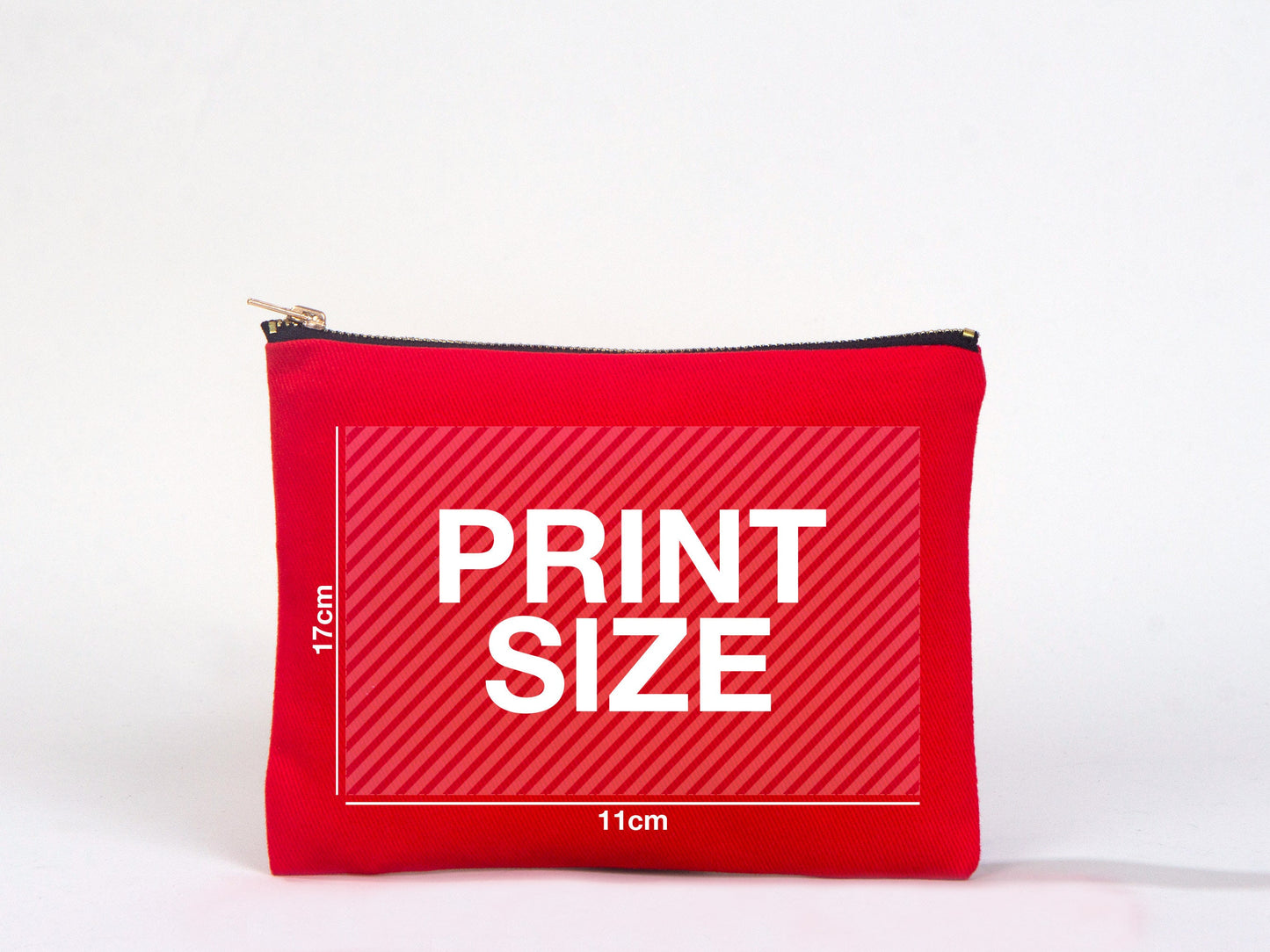 Print Your Logo Custom Red Clutch Bag 8"W x 6"H (21 cm x 15 cm), Logo Or Text Custom Here Print, Makeup Bag, Cosmetic Bag , Personalized Clutch Bag