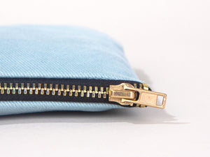 Organizer Cosmetic Bag ,Blue Clutch Bag 8"W x 6"H (21x15cm), Logo Design Make Up Bag, Makeup Bag, Personalized Clutch Bag, Make-Up Bag
