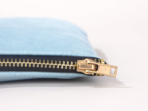 Organizer Cosmetic Bag ,Blue Clutch Bag 8"W x 6"H (21x15cm), Logo Design Make Up Bag, Makeup Bag, Personalized Clutch Bag, Make-Up Bag