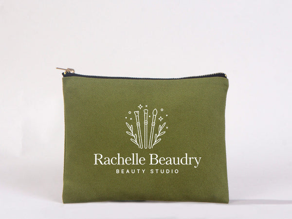 Custom Printed Colorful Makeup Bag - 6"W x 8"H (15 x 21 cm)  Cosmetic Clutch Bag, Bridesmaid Cosmetic Bag, Makeup Bag