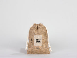 Jute drawstring Bag  4"W x 5"H (10 cm x 13 cm) - Custom Coffee Bag  - Packing Bag - Burlap Bags with Drawstring - 100% Natural Jute Bags - Stock Bag