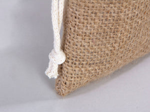 Jute drawstring Bag  4"W x 5"H (10 cm x 13 cm) - Custom Coffee Bag  - Packing Bag - Burlap Bags with Drawstring - 100% Natural Jute Bags - Stock Bag