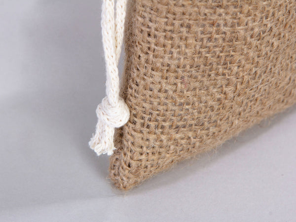 Jute drawstring Bag  4"W x 5"H (10 cm x 13 cm) - Custom Coffee Bag  - Packing Bag - Burlap Bags with Drawstring - 100% Natural Jute Bags - Stock Bag