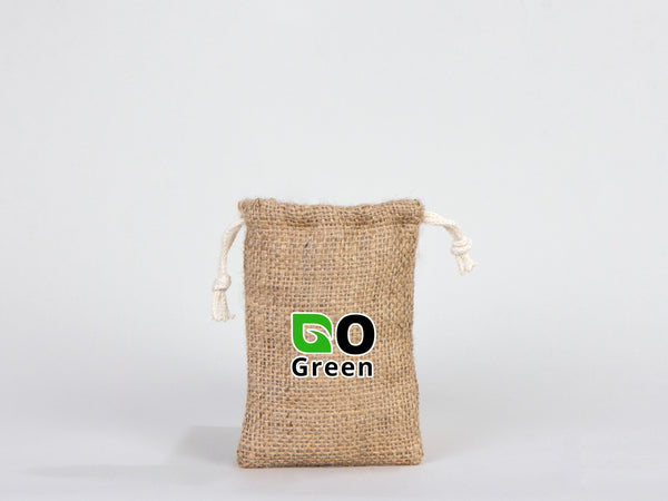 Jute drawstring Bag  4"W x 5"H (10 cm x 13 cm) - Custom Coffee Bag  - Packing Bag - Burlap Bags with Drawstring - 100% Natural Jute Bags - Stock Bag