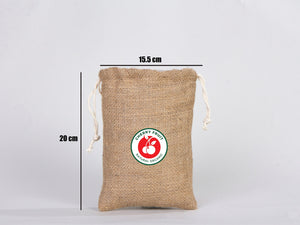Burlap Drawstring Bags 6"W x 8"H (15 cm x 20 cm) - Custom Jute Bag  - Burlap Bags with Drawstring - 100% Natural Jute Bags
