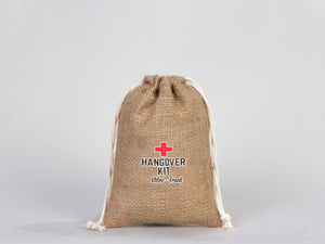 Burlap Drawstring Bags 6"W x 8"H (15 cm x 20 cm) - Custom Jute Bag  - Burlap Bags with Drawstring - 100% Natural Jute Bags