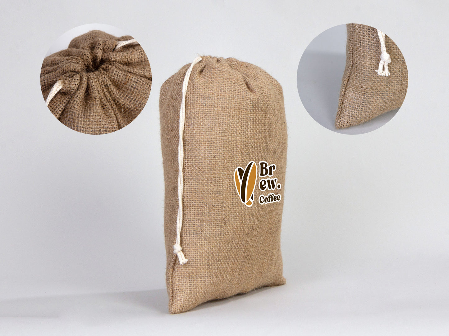 Burlap Bags 10"W x 14"H (25 x 35 cm) - Coffee Bag -  Burlap Bags With Drawstring - 100% Natural Jute Bags - Jute Drawstring Gift Bags