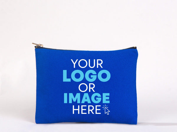 Personalized Cosmetic Clutch Bag  8"W x 6"H (21 cm x 15 cm) - Stylish Makeup Pouch with Zipper - Bridesmaid Cosmetic Bag - Customizable Makeup Bag