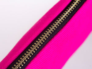 Customize Your Logo on Fuchsia Clutch Bag -  8"W x 6"H ( 21cm x 15cm ) Personalized Makeup Bag, Logo Design Cosmetic Bag, Clutch Bag