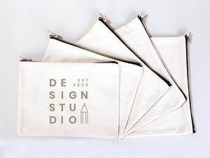 Custom Clutch Bag, 8"W x 6"H (21 cm x 15 cm) Logo Design Make Up Bag, Personalized Clutch Bag, Personalized Makeup Bag