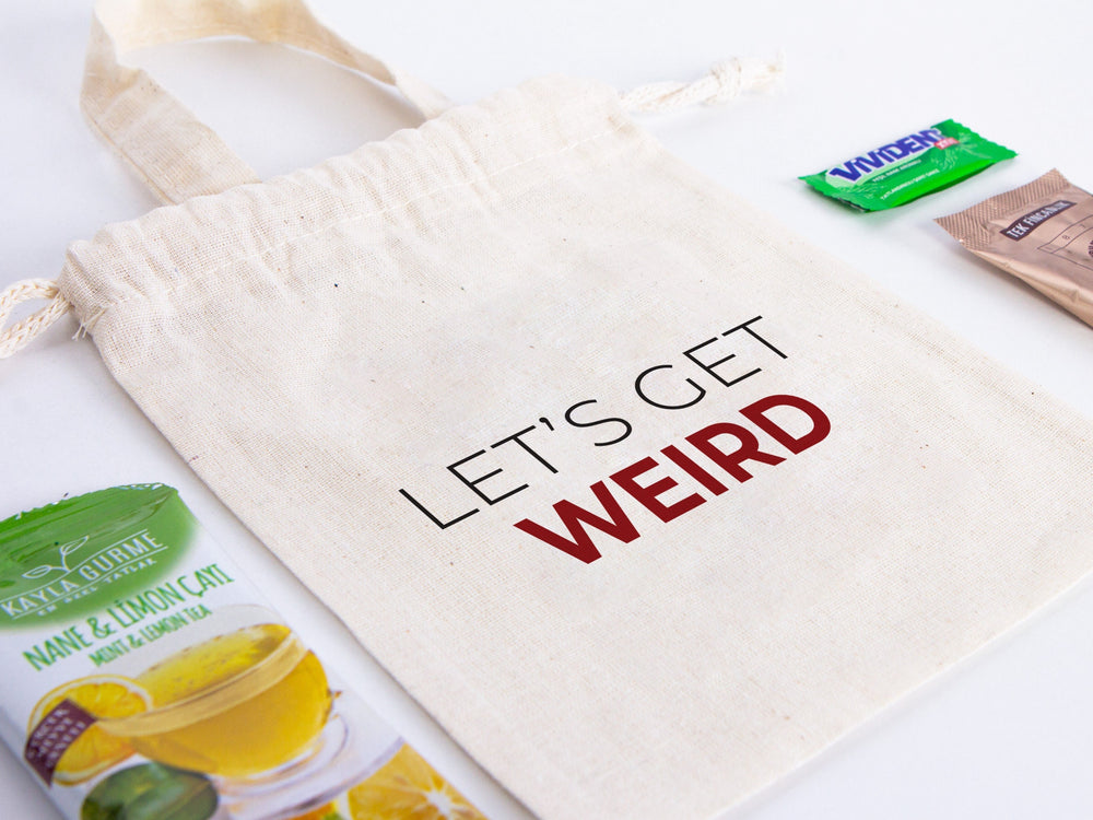 Lets Get Weird Party Favor Bag - 6"W x 8"H (15 cm x 20 cm) Hangover Kit Bag -  Party Recoveryt Kit Bags - Custom Hangover bags - Bachelorette Party