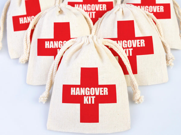 Hangover Kit Bags -  Party Recovery Kit Bags - Survival kit pouch  3 Different size Hangover bag Models - Bachelorette Party