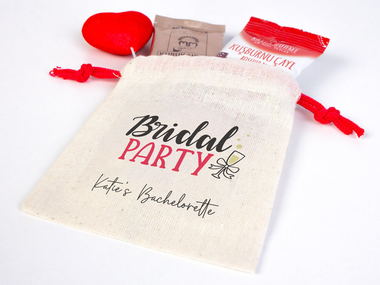 Bridal Party Bags, 4"W x 5"H (10 cm x 13 cm) Hangover Survival Kit Bags - Bachelorette Party Pouches -  Custom Hangover Bags