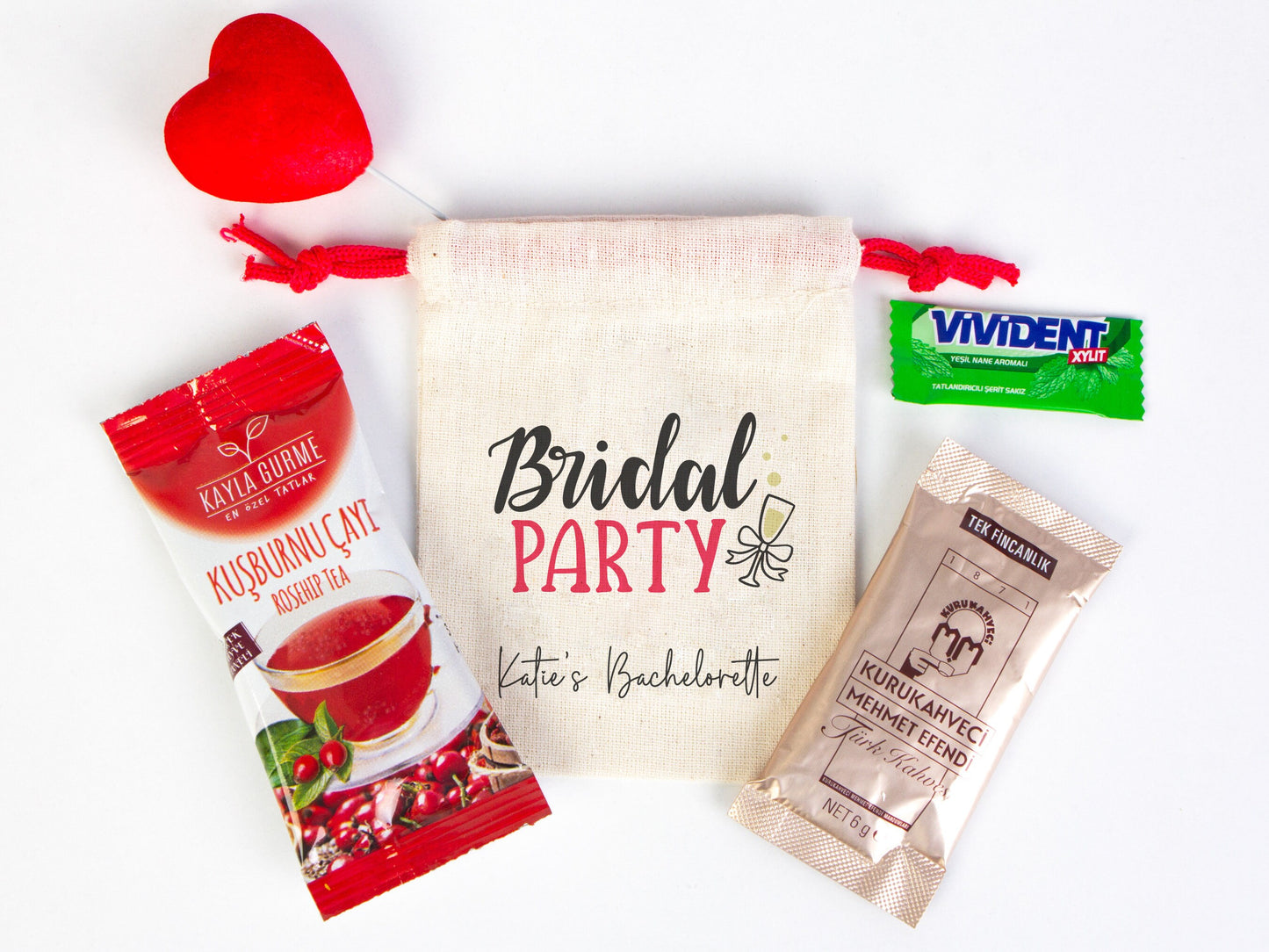 Bridal Party Bags, 4"W x 5"H (10 cm x 13 cm) Hangover Survival Kit Bags - Bachelorette Party Pouches -  Custom Hangover Bags