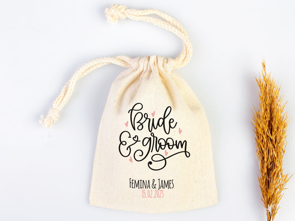 Personalized Bride Groom Bags - Custom With Your Name Or Design - Bachelorette Party - Bridal Party Bag