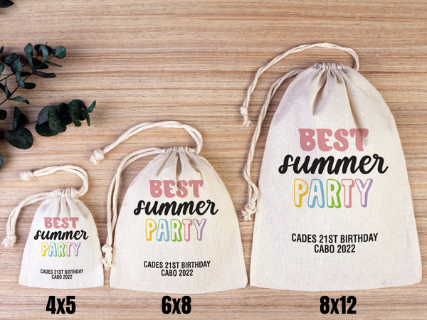 Best Summer Party Birthday Bags Party Recovery Survival Kit Bags - Custom Name Hangover Bags - Birthday Party - Custom Text or Photo