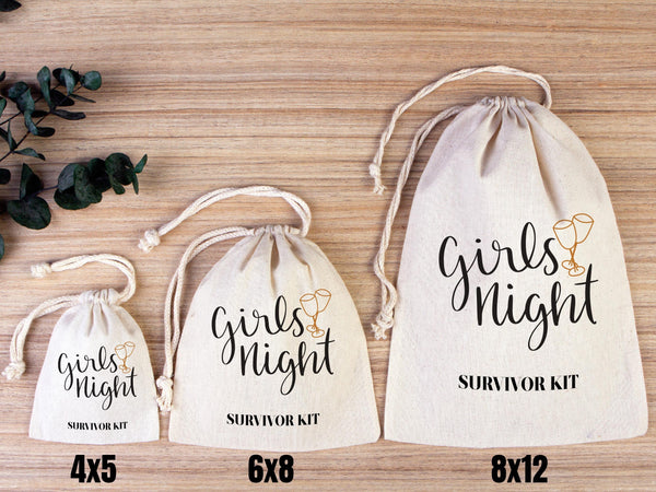 Girl's Night Survivor Kits, Oh Shit Kit hangover Bag, Recover Kit Bags, Custom  With Your name or Design, Bachelorette Party, Girls Trip