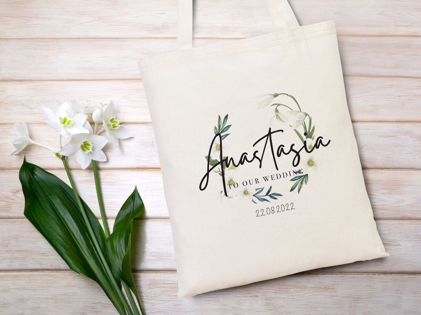 Custom Wedding Totes Bridal Gifts Bag - Cotton Bags for Bridal Party - Bridesmaid Gift - Guest Favor Bags - Wedding Favour Packaging