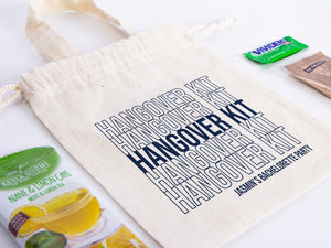 Bachelorette Party Tote Bag - 6"W x 8"H (15 cm x 20 cm) Party Recovery Kit Bags - Survival Kit Pouch - Custom Hangover Bags