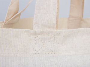Custom Printed Cotton Grocery Tote Bag – 19"W x 16"H x 4"D Reusable Double Handle Shopping Bag