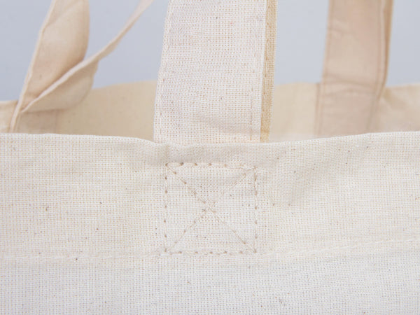 Custom Printed Cotton Grocery Tote Bag – 19"W x 16"H x 4"D Reusable Double Handle Shopping Bag